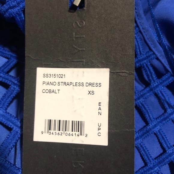 Free People Strapless Mini Dress Cobalt Blue (xs) - Picture 4 of 6